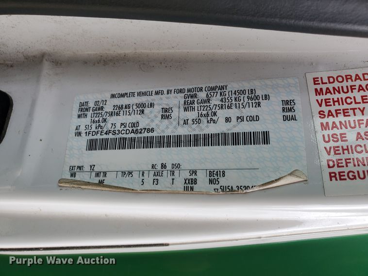 image for item IL9049 2012 Ford E450  shuttle bus