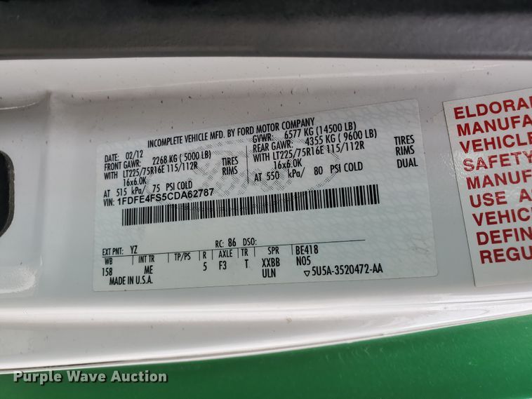 image for item IL9050 2012 Ford E450  shuttle bus