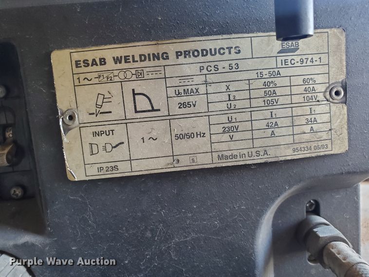 image for item IX9041 Esab PCS-53  plasma cutter