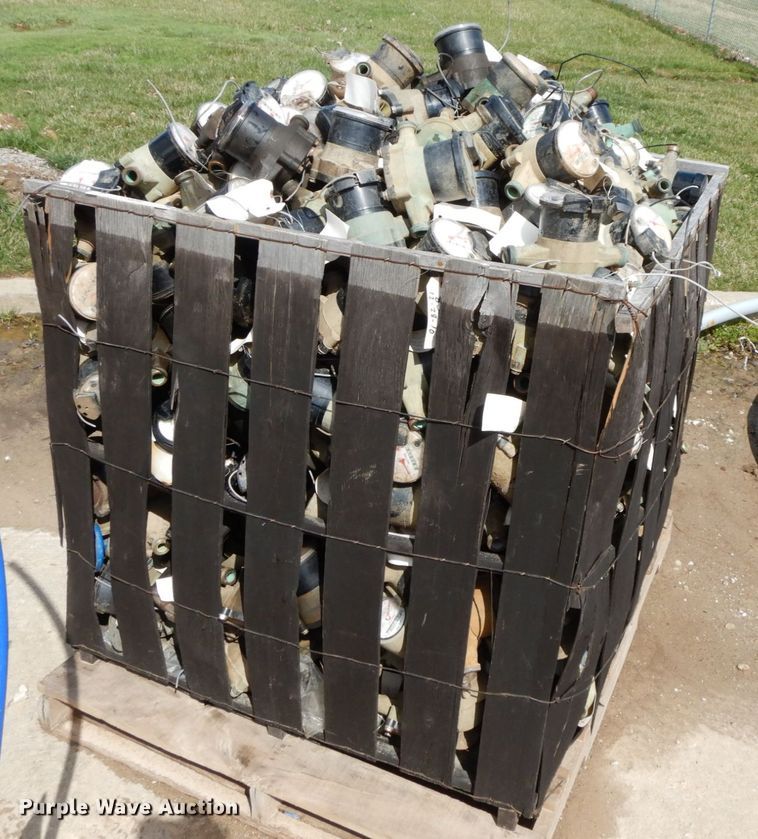 image for item IX9392 Approximately 600 brass water meters