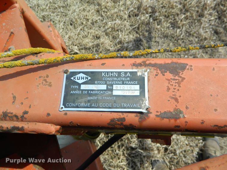image for item DF5829 1991 Kuhn GA7301 rotary hay rake