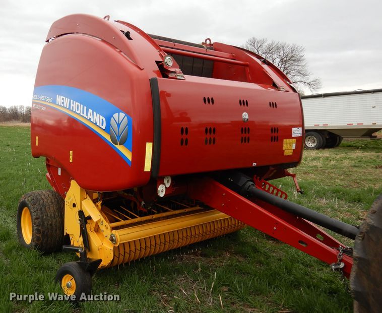 image for item DJ2974 2016 New Holland Rollbelt 560  specialty crop round baler