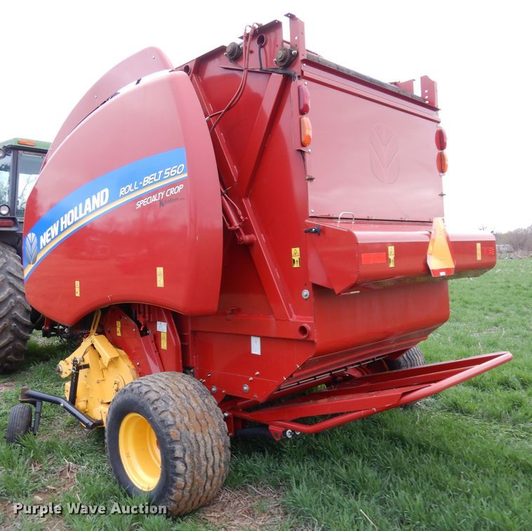 image for item DJ2974 2016 New Holland Rollbelt 560  specialty crop round baler
