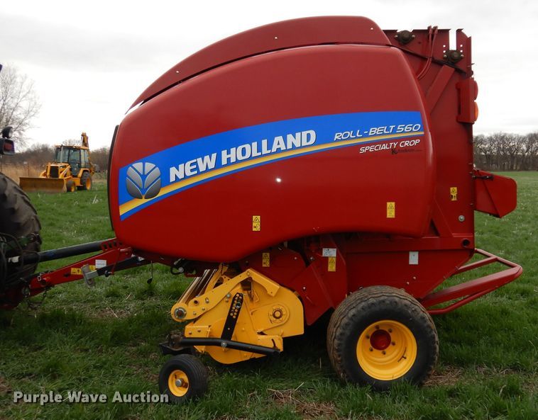 image for item DJ2974 2016 New Holland Rollbelt 560  specialty crop round baler