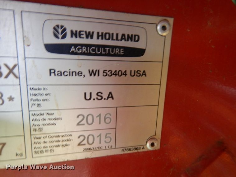 image for item DJ2974 2016 New Holland Rollbelt 560  specialty crop round baler