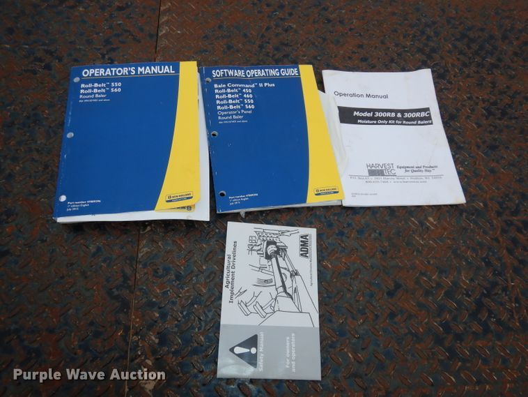 image for item DJ2974 2016 New Holland Rollbelt 560  specialty crop round baler