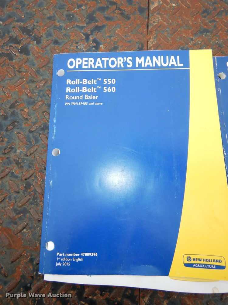 image for item DJ2974 2016 New Holland Rollbelt 560  specialty crop round baler