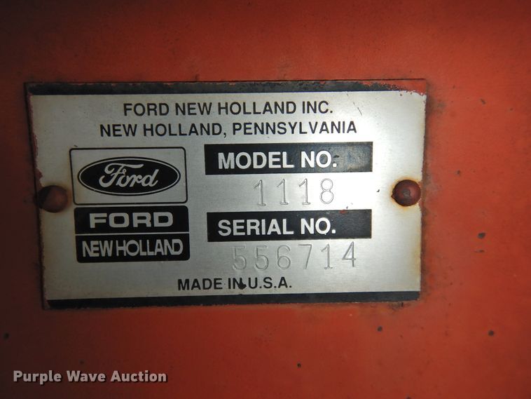 image for item DJ8362 1992 New Holland 1118  windrower