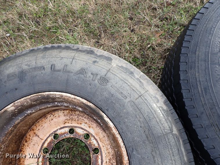 image for item DK4572 (2) 385/65R22.5 tires and wheels