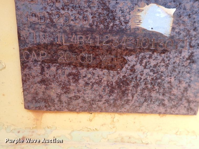 image for item DK4576 1984 Load King 2030 bottom dump trailer