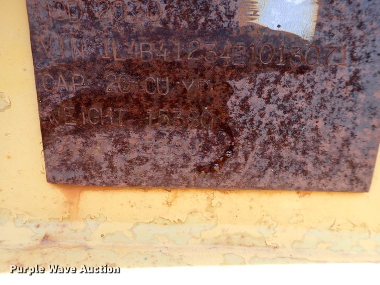 image for item DK4576 1984 Load King 2030 bottom dump trailer