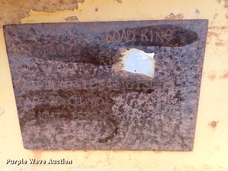 image for item DK4576 1984 Load King 2030 bottom dump trailer