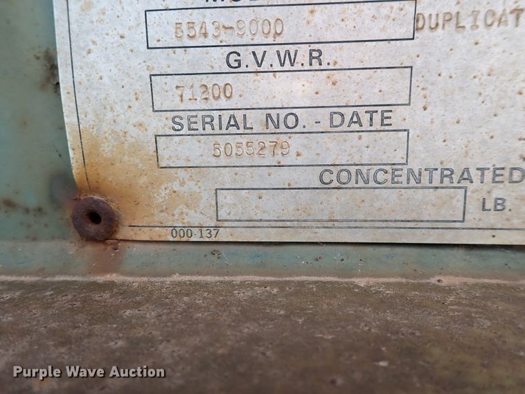 image for item DK4577 1979 Trail-Eze 5543-9000 double drop deck equipment trailer