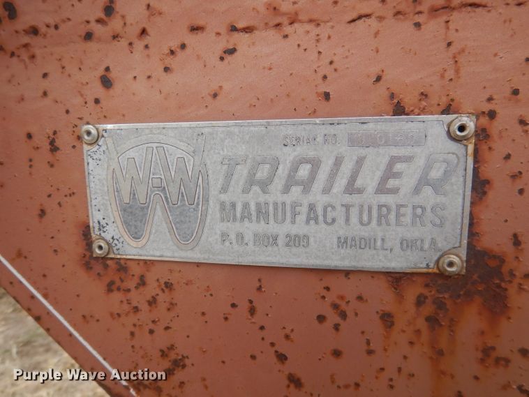 image for item FI9005 1980 WW  livestock trailer