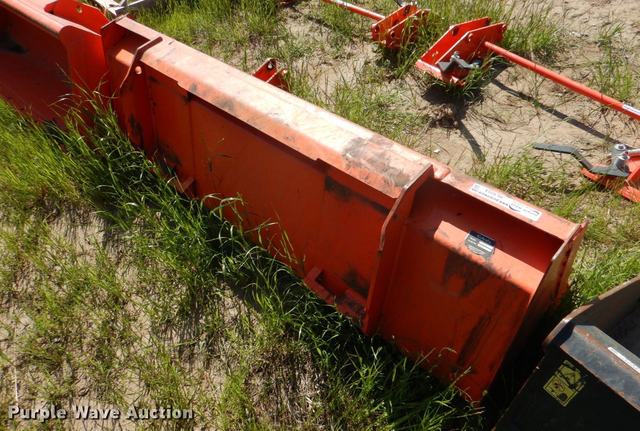 Kubota L2235A 71"W skid steer bucket in Ada, OK Item HL9354 sold