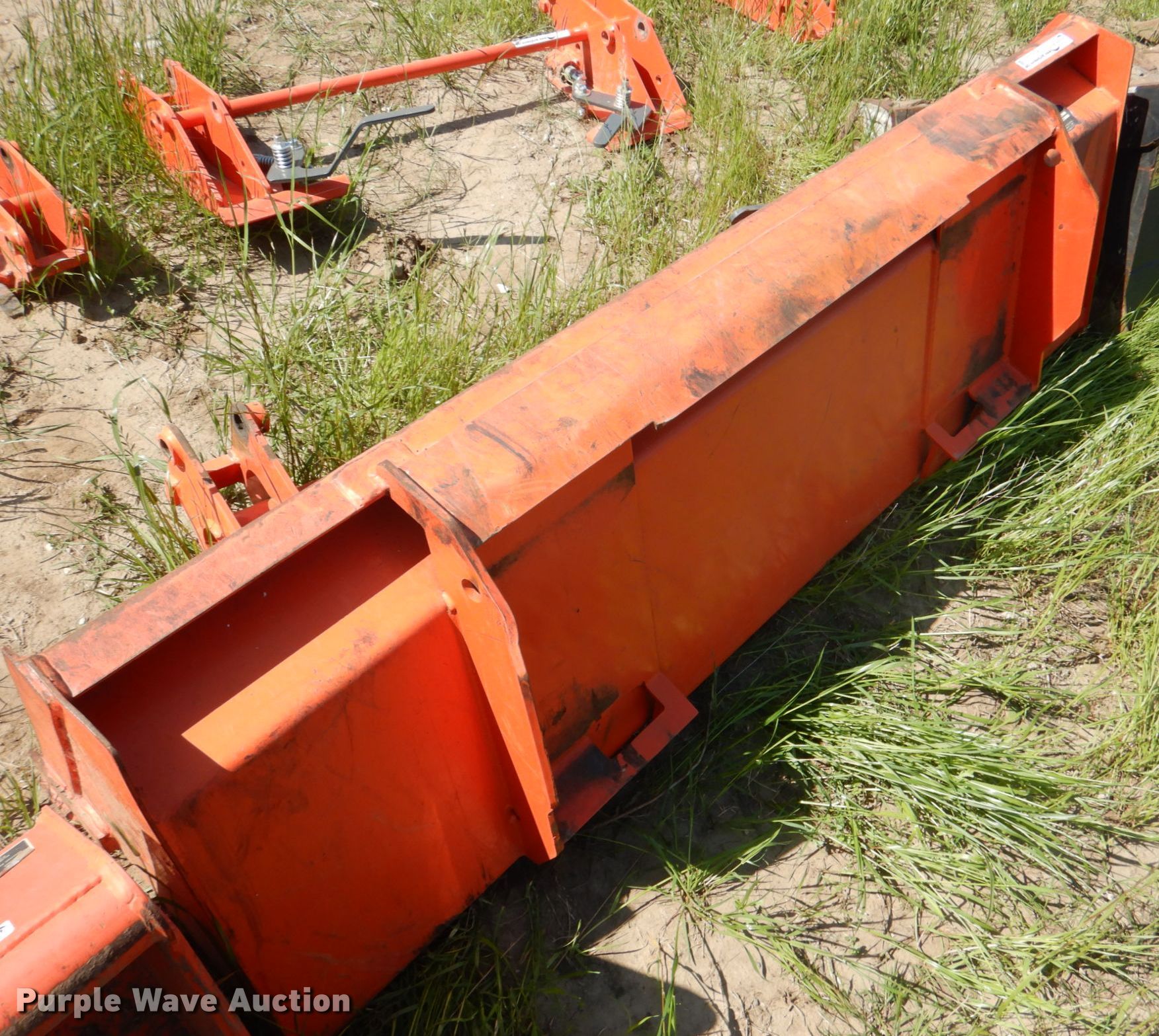 Kubota L2235A 71"W skid steer bucket in Ada, OK Item HL9354 sold