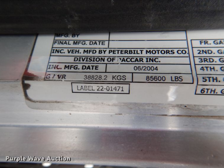 image for item DK5596 2005 Peterbilt 357  semi truck