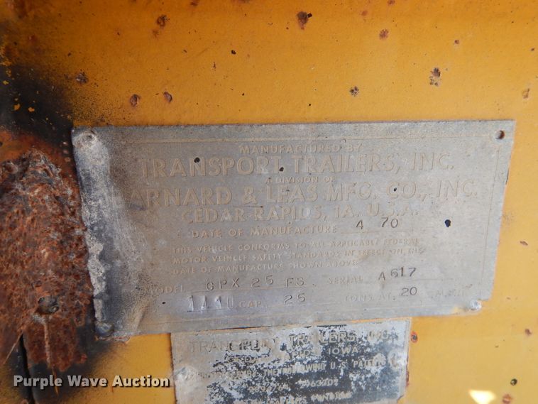 image for item DL4937 1970 Transport GPX25FS equipment trailer