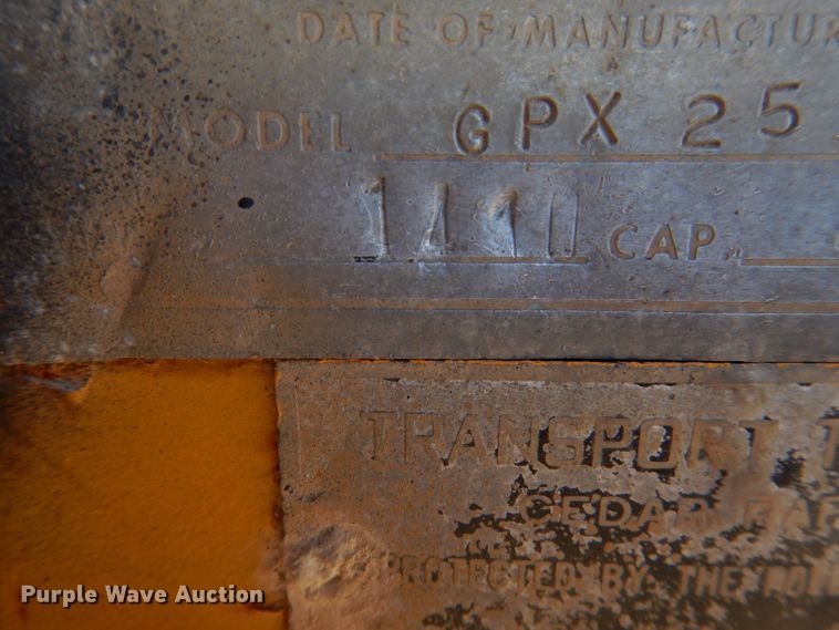 image for item DL4937 1970 Transport GPX25FS equipment trailer