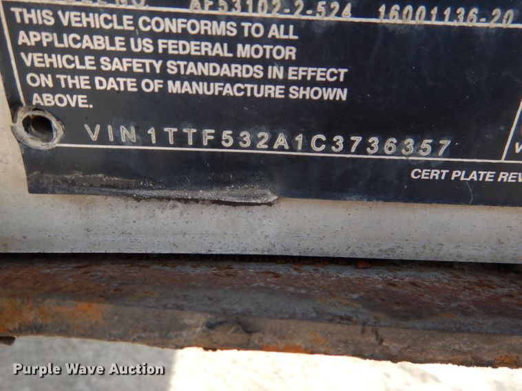 image for item DL4970 2012 Transcraft Benson AF53102-2-524  flatbed trailer