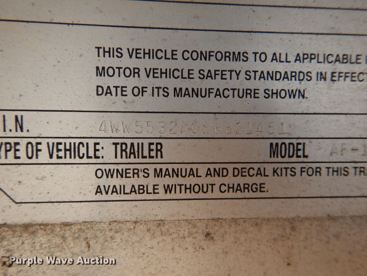 image for item DL4971 2014 Wilson AF1080SS  flatbed trailer