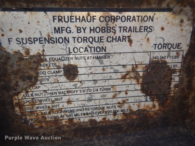 image for item DM2868 1987 Fruehauf trailer dolly