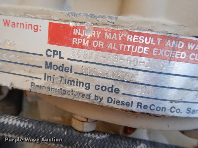 image for item FA9497 Cummins NTC350BC1 six cylinder diesel engine