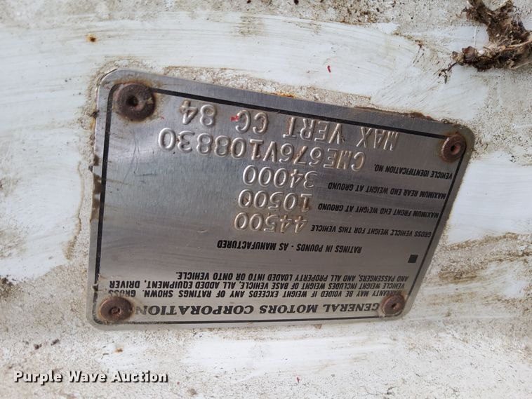 image for item IX9420 1976 Chevrolet C65  truck cab and chassis