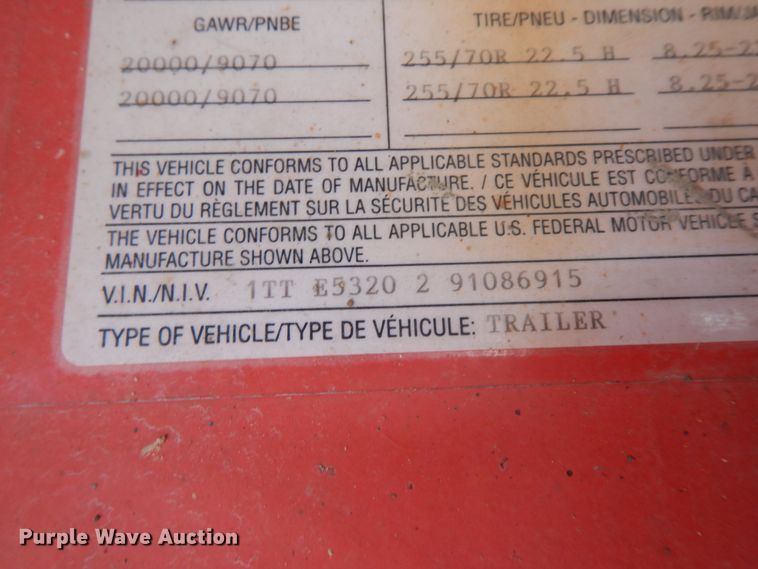 image for item IX9430 2009 Transcraft DTL-2100  drop deck trailer