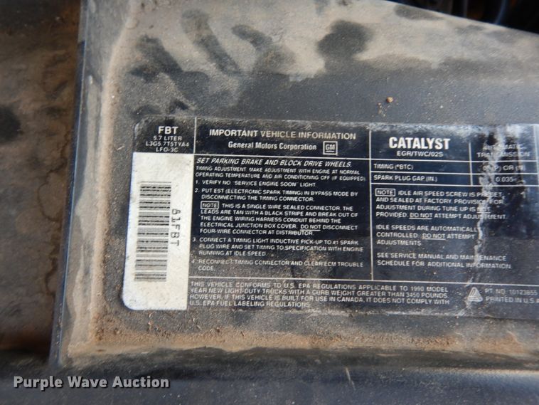 image for item DC2158 1990 Chevrolet 1500  Ext. Cab pickup truck