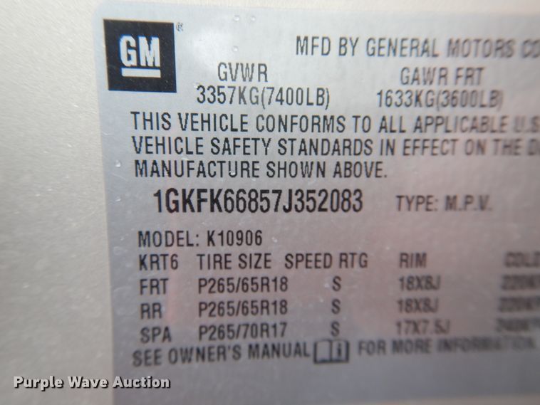 image for item DJ1186 2007 GMC Yukon Denali XL  SUV