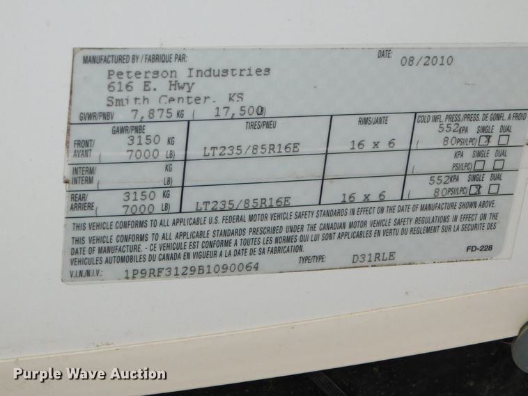 image for item DJ5998 2011 Excell D31RLE  camper