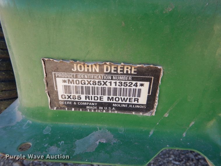 image for item DL4805 John Deere GX85  lawn mower