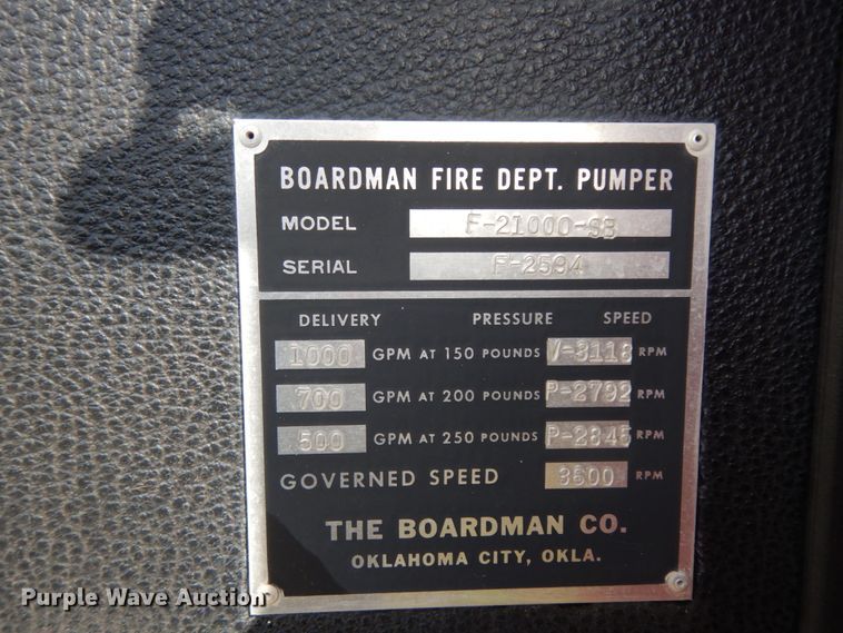 image for item DM2890 1985 Ford F800  pumper fire truck