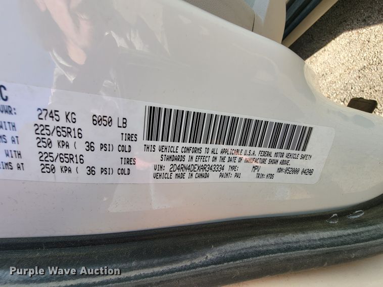 image for item FL9155 2010 Dodge Grand Caravan  van