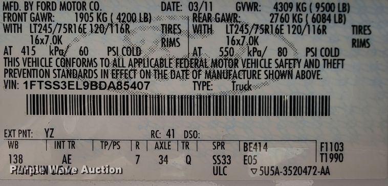 image for item FL9160 2011 Ford E350 Super Duty  handicap accessible van
