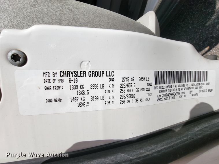 image for item FL9162 2010 Dodge Grand Caravan  van
