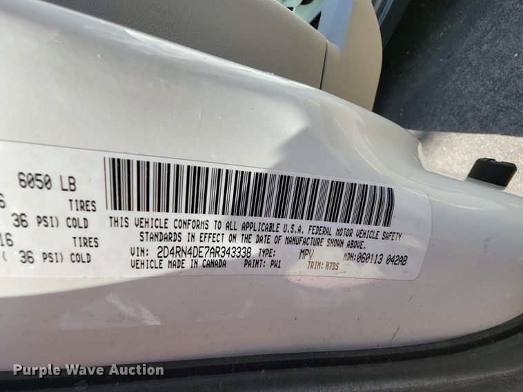 image for item FL9166 2010 Dodge Grand Caravan  van