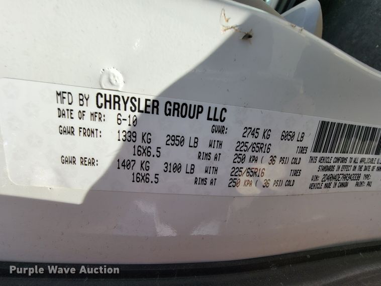 image for item FL9166 2010 Dodge Grand Caravan  van