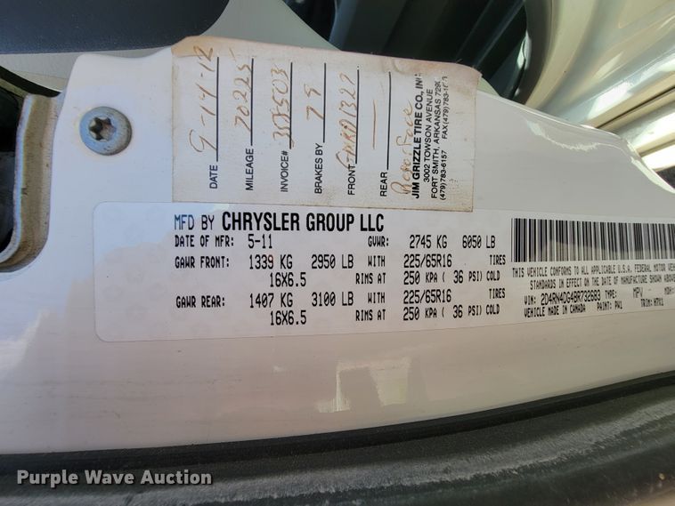 image for item FL9167 2011 Dodge Grand Caravan  van