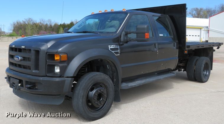 image for item FP9255 2010 Ford F450 Super Duty XL  Crew Cab dump flatbed truck