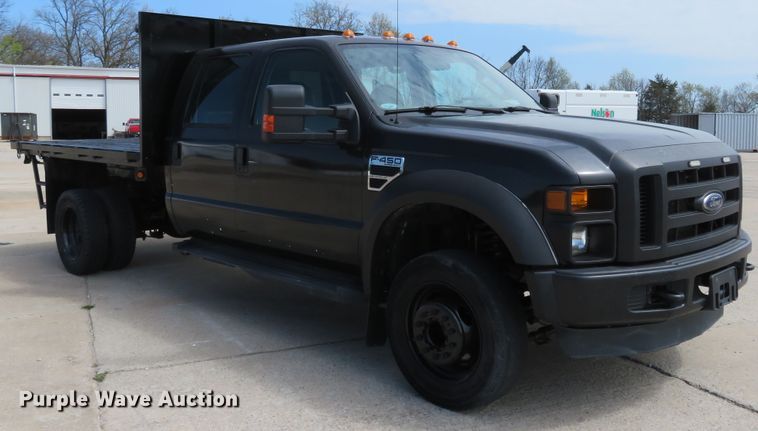 image for item FP9255 2010 Ford F450 Super Duty XL  Crew Cab dump flatbed truck