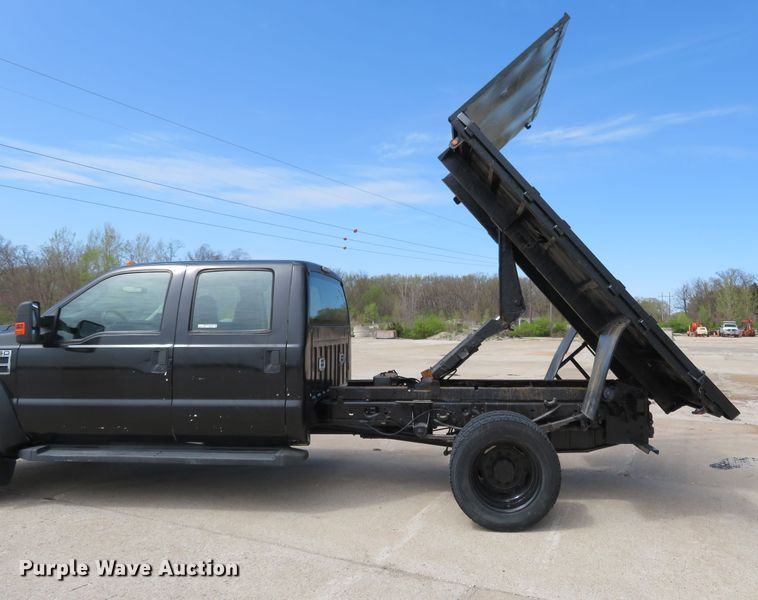 image for item FP9255 2010 Ford F450 Super Duty XL  Crew Cab dump flatbed truck