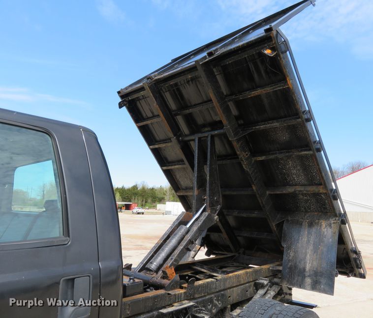 image for item FP9255 2010 Ford F450 Super Duty XL  Crew Cab dump flatbed truck