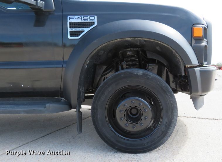 image for item FP9255 2010 Ford F450 Super Duty XL  Crew Cab dump flatbed truck