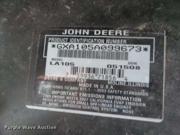 image for item HF9875 John Deere LA105  lawn mower