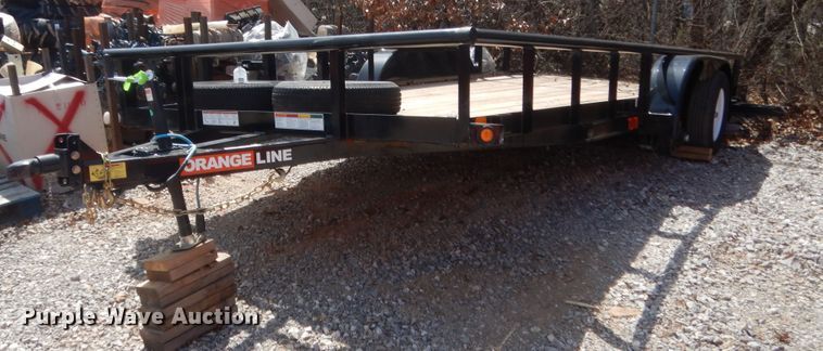 image for item HG9675 1991 Contract Mfg Orange Line TU70  utility trailer