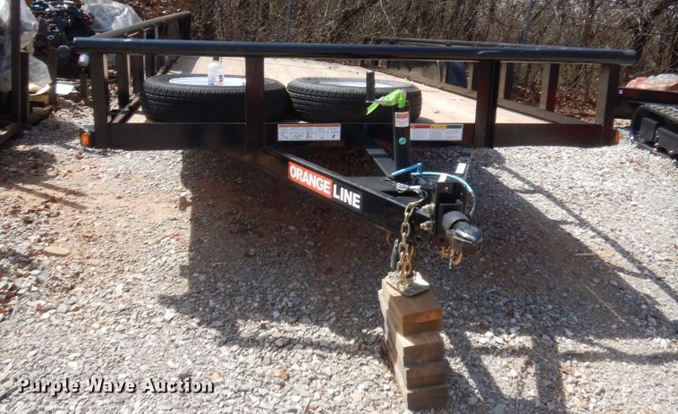 image for item HG9675 1991 Contract Mfg Orange Line TU70  utility trailer