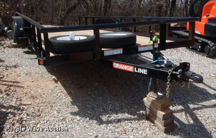 image for item HG9675 1991 Contract Mfg Orange Line TU70  utility trailer