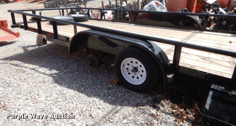 image for item HG9675 1991 Contract Mfg Orange Line TU70  utility trailer